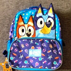 Moose Bluey Bingo Kids Boy Girl 14" Backpack Book Bag Blue